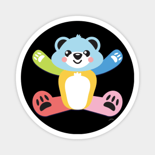 Queer Pride Flag Bear Magnet